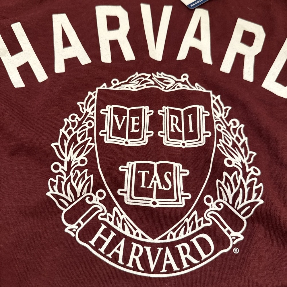 NWT Harvard University LS T-Shirt Crimson Red Graphic‎ Tee Ivy League Cotton - Picture 2 of 9